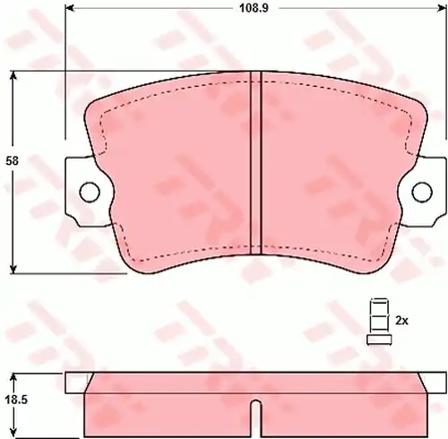 накладки TRW GDB243