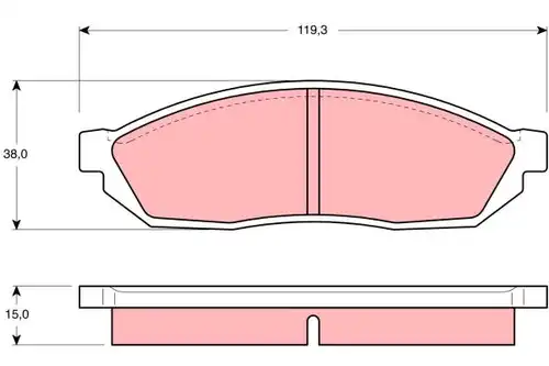 накладки TRW GDB254