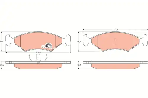 накладки TRW GDB255