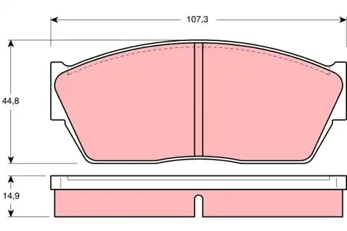 накладки TRW GDB284