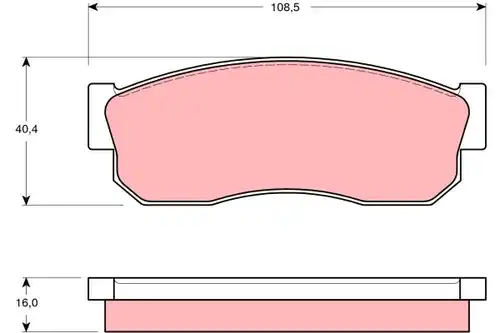 накладки TRW GDB288