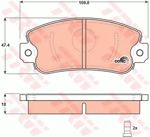 накладки TRW GDB297