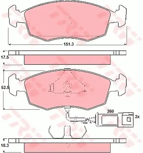 накладки TRW GDB301