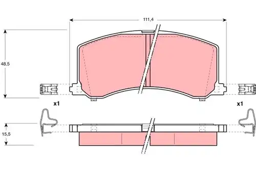 накладки TRW GDB3091