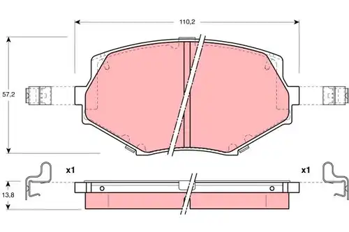 накладки TRW GDB3103