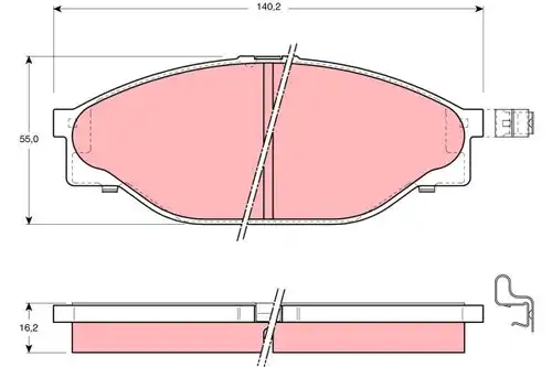 накладки TRW GDB3109