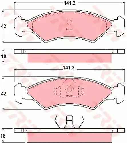 накладки TRW GDB311