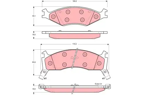 накладки TRW GDB3123