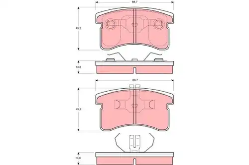 накладки TRW GDB3126