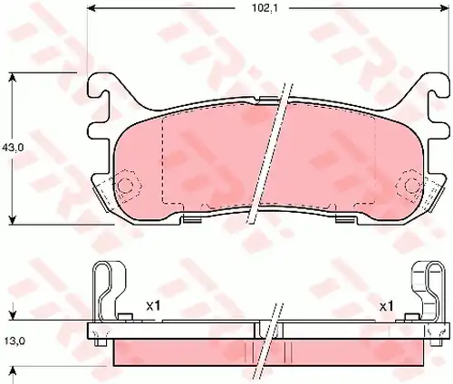 накладки TRW GDB3129