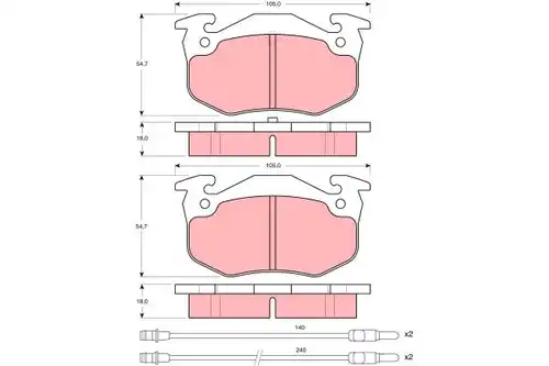 накладки TRW GDB313