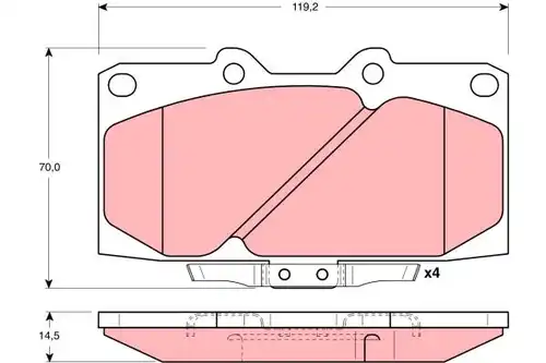 накладки TRW GDB3131