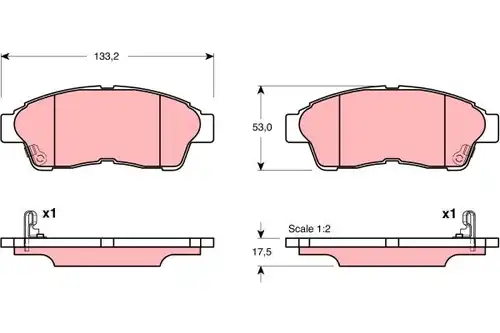 накладки TRW GDB3147