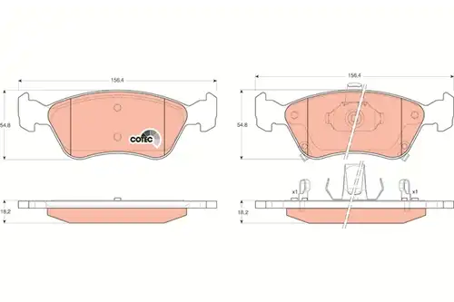 накладки TRW GDB3163