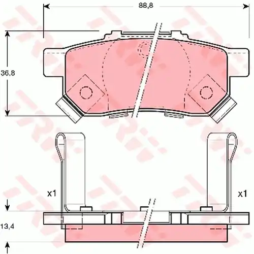 накладки TRW GDB3174