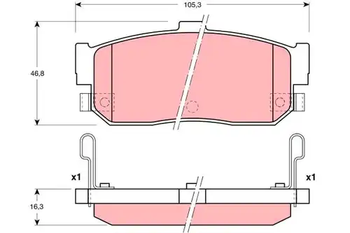 накладки TRW GDB3181