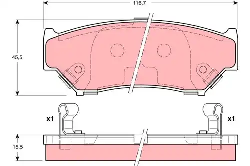 накладки TRW GDB3182