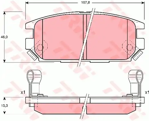 накладки TRW GDB3199