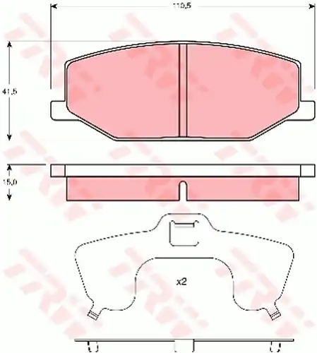 накладки TRW GDB3210