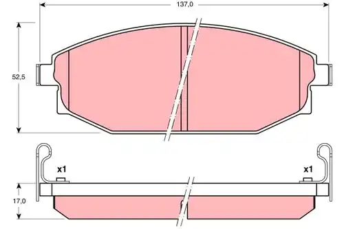 накладки TRW GDB3232