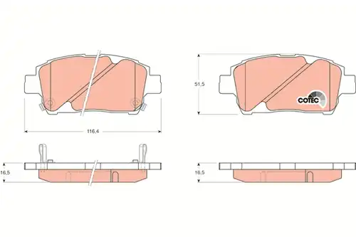 накладки TRW GDB3242