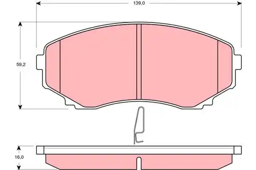 накладки TRW GDB3255