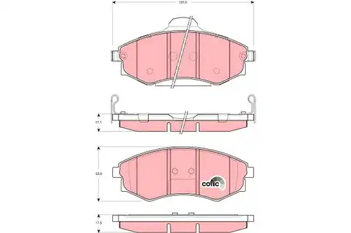 накладки TRW GDB3256