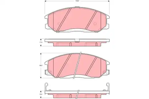 накладки TRW GDB3257