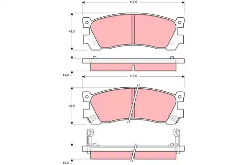 накладки TRW GDB3264