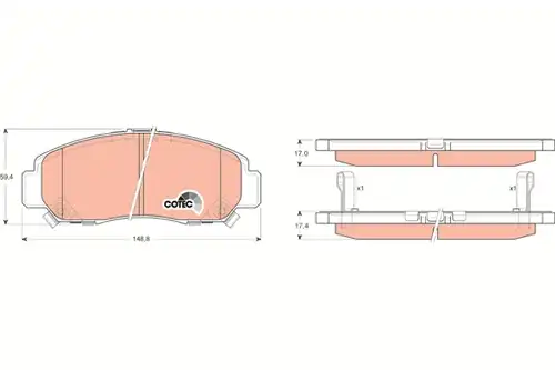 накладки TRW GDB3268