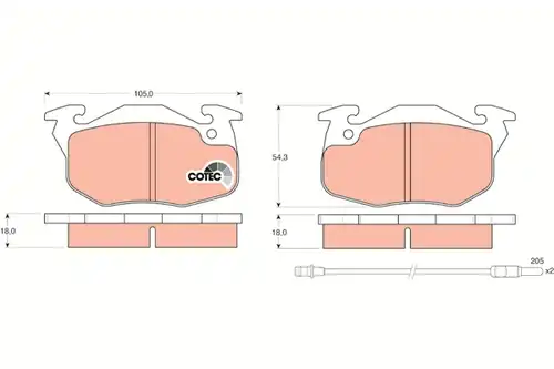 накладки TRW GDB327