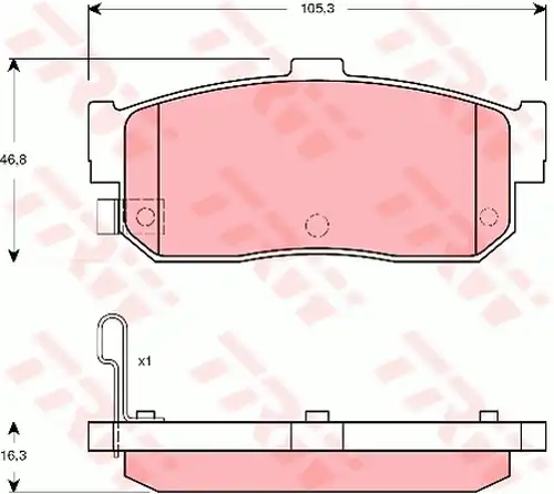 накладки TRW GDB3274