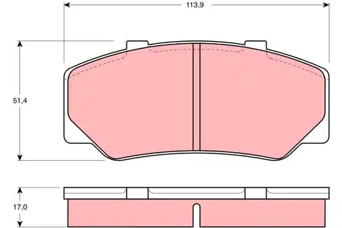 накладки TRW GDB329