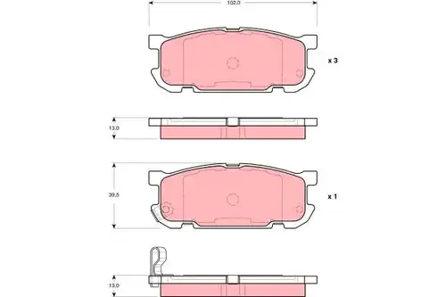 накладки TRW GDB3303