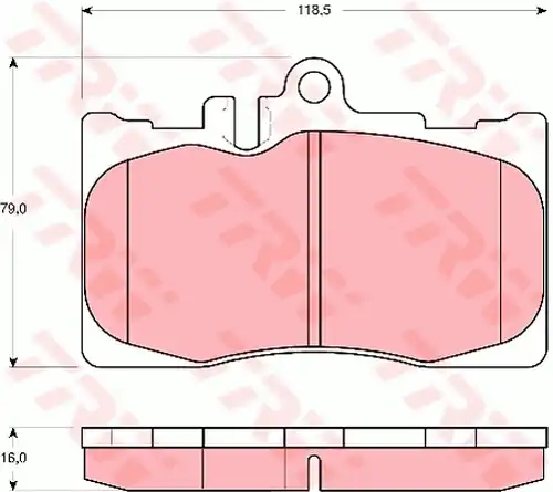 накладки TRW GDB3322