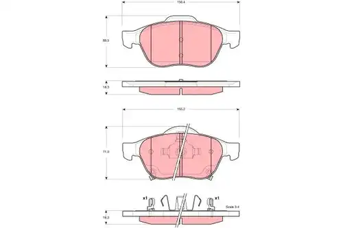 накладки TRW GDB3335