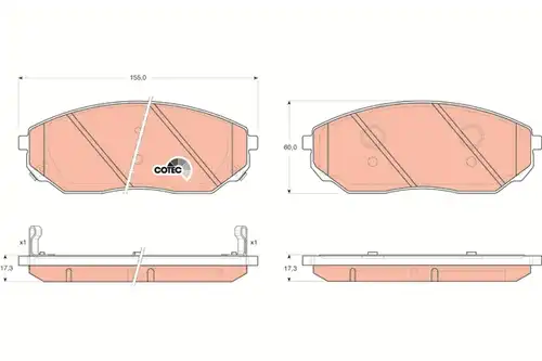 накладки TRW GDB3343