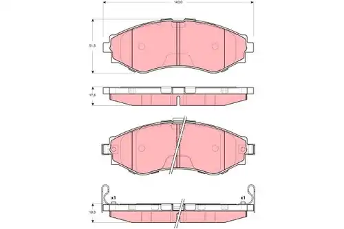 накладки TRW GDB3345