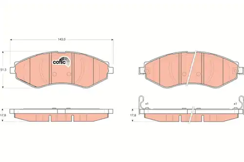 накладки TRW GDB3347