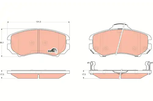 накладки TRW GDB3352