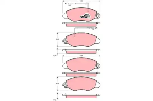 накладки TRW GDB3354