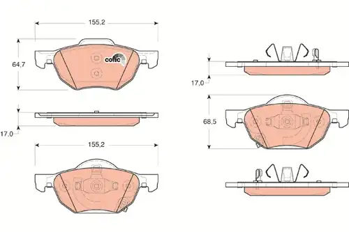 накладки TRW GDB3355