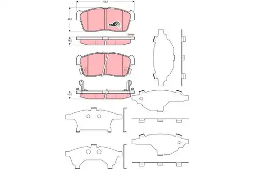 накладки TRW GDB3359