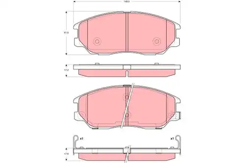 накладки TRW GDB3360