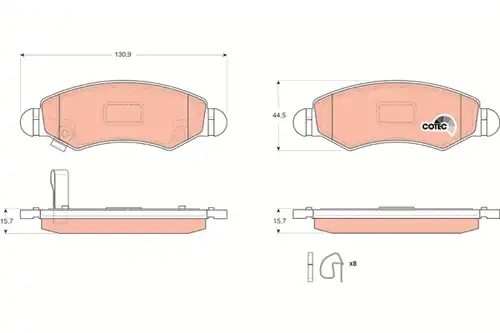 накладки TRW GDB3363