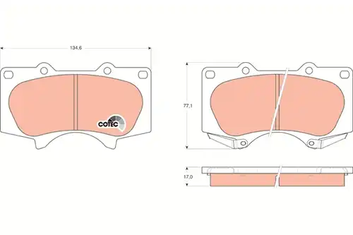 накладки TRW GDB3364