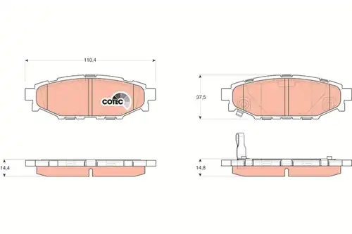 накладки TRW GDB3373