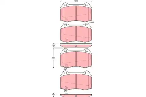 накладки TRW GDB3381