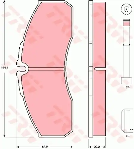 накладки TRW GDB3385