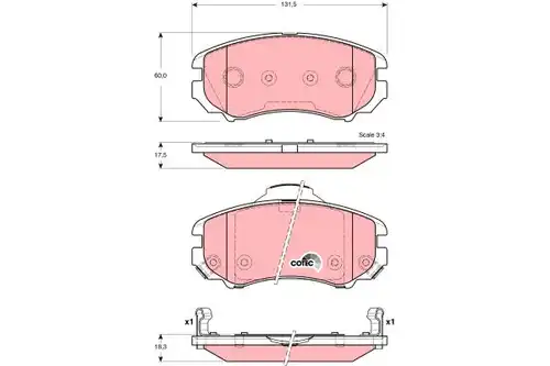 накладки TRW GDB3386